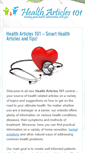 Mobile Screenshot of healtharticles101.com