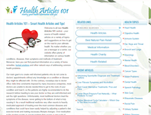 Tablet Screenshot of healtharticles101.com